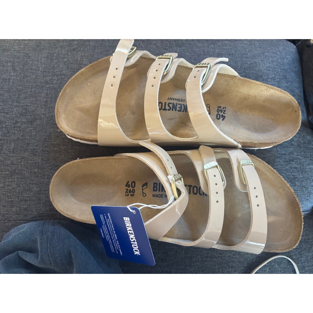 Birkenstock Florida BS Patent Sand Slide Sandals 1031757 Womens 9 Regular - Picture 7 of 9
